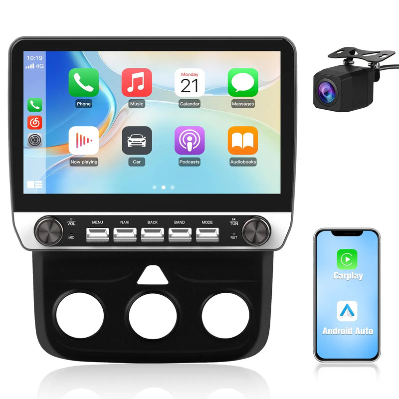 AWESAFE Car Radio Stereo with Wireless CarPlay & Android Auto GPS for Dodge RAM 1500 2500 3500 2013 AWESAFE