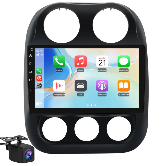 AWESAFE Car Radio Stereo with Wireless CarPlay & Android Auto GPS for Jeep Compass Patriot 2010-2016 AWESAFE