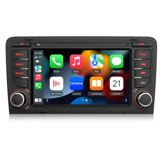 AWESAFE Car Radio for Audi A3 S3 RS3 8P 2003-2012 Android 12 System 7 Inch Touchscreen [2G+32G] with Navigation/Carplay/Android Auto/Bluetooth/WiFi AWESAFE