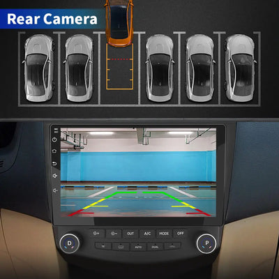 AWESAFE Car Radio for Honda Accord 2003-2007 with Split IPS Touchscreen/Steering Wheel Control/Wireless Carplay&Android Auto AWESAFE