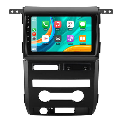 AWESAFE Car Radio with Wireless CarPlay & Android Auto GPS Bluetooth WiFi DSP Car Audio for Ford F150 - Wi 2009-2012 Manual AC AWESAFE