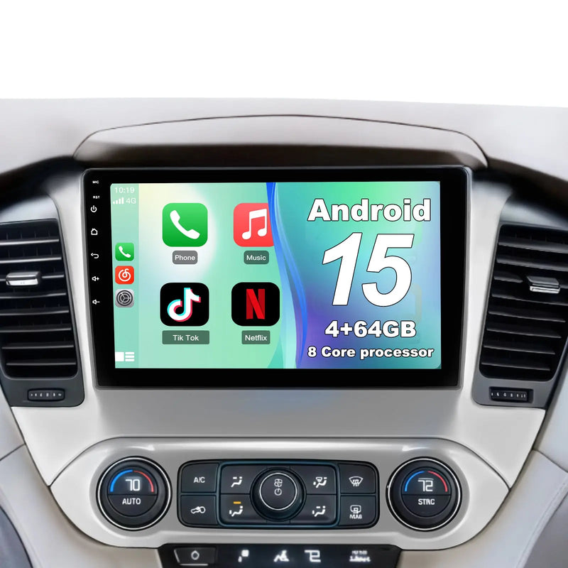 AWESAFE Car Radio with Wireless CarPlay & Android Auto GPS for Chevy Suburban Tahoe Yukon 2015-2019 AWESAFE