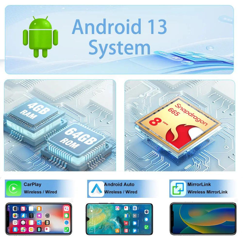 AWESAFE Car Stereo 10.1 Inch Android 13 for Chevrolet Tahoe 2015-2019-Snapdragon 6125, 4G+64G, CarPlay & Android Auto, GPS, Dual Bluetooth 5.0 AWESAFE