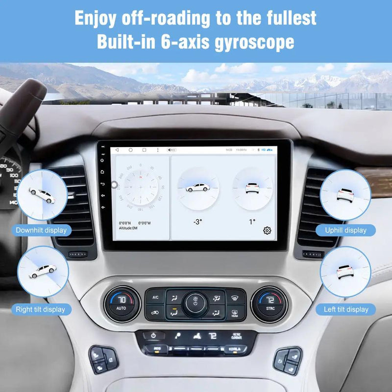 AWESAFE Car Stereo 10.1 Inch Android 13 for Chevrolet Tahoe 2015-2019-Snapdragon 6125, 4G+64G, CarPlay & Android Auto, GPS, Dual Bluetooth 5.0 AWESAFE