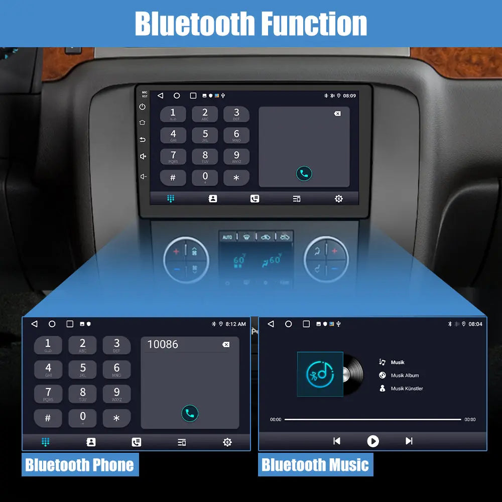 AWESAFE Car Stereo Radio Android 12 for GMC Yukon Chevrolet Chevy Tahoe Suburban 2007-2012 with Wireless Apple CarPlay Android Auto AWESAFE
