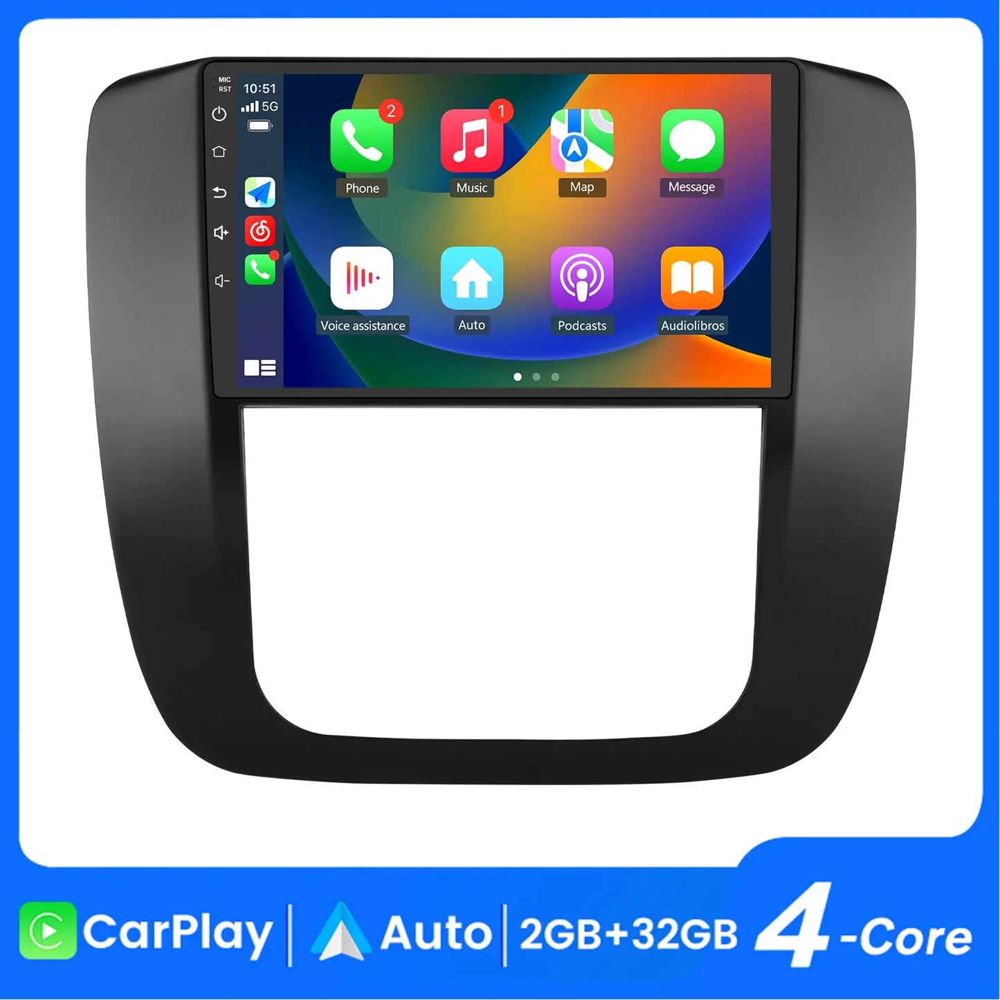 AWESAFE Car Stereo Radio Android 13 for GMC Yukon Chevrolet Chevy Tahoe Suburban 2007-2012 with Wireless Apple CarPlay Android Auto AWESAFE