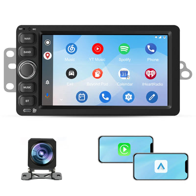 AWESAFE Car Stereo Radio with CarPlay Bluetooth for Chevrolet Silverado Tahoe GMC H 2003-2006 AWESAFE