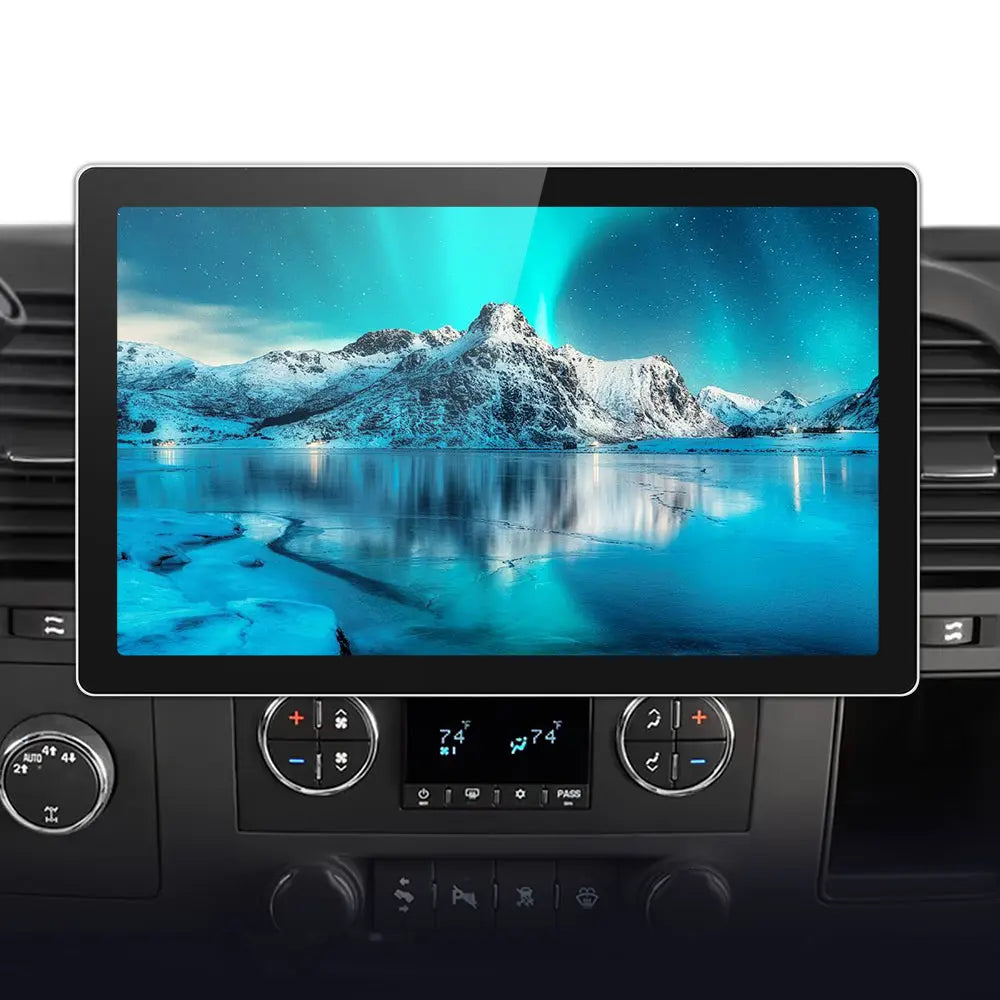AWESAFE Car Stereo for Chevy Silverado, Tahoe & GMC Sierra 1500, 13.1" 2K QLED Touchscreen, 6GB RAM 128GB ROM, Wireless CarPlay & Android Auto, 4G LTE, GPS, Bluetooth, HD Backup Camera AWESAFE