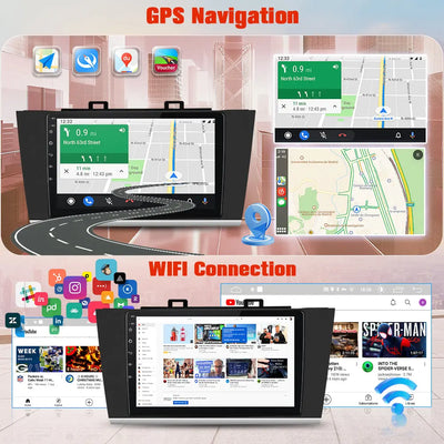 AWESAFE Car Stereo for Subaru Outback Legacy 2015 2016 2017 2018, Touchscreen Car Radio Wireless CarPlay Android Auto WiFi GPS Navigation AM/FM Radio SWC Backup Camera 2GB+64GB AWESAFE