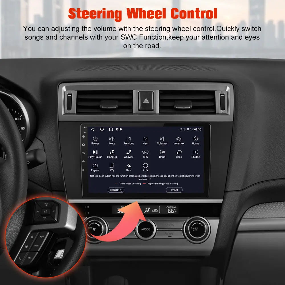 AWESAFE Car Stereo for Subaru Outback Legacy 2015 2016 2017 2018, Touchscreen Car Radio Wireless CarPlay Android Auto WiFi GPS Navigation AM/FM Radio SWC Backup Camera 2GB+64GB AWESAFE