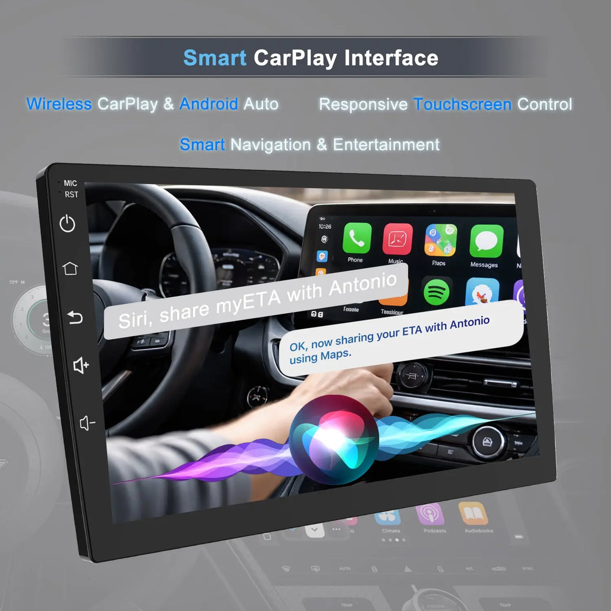 AWESAFE Car Stereo for Toyota Tundra 2007–2013, Sequoia 2008-2018, 10.1" HD Touch Screen, Android 15, 6GB RAM 128GB ROM, Wireless CarPlay & Android Auto, Bluetooth 5.0/WiFi 6, GPS, HD Backup Camera AWESAFE SHOP