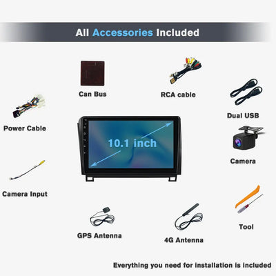 AWESAFE Car Stereo for Toyota Tundra 2007–2013, Sequoia 2008-2018, 10.1" HD Touch Screen, Android 15, 6GB RAM 128GB ROM, Wireless CarPlay & Android Auto, Bluetooth 5.0/WiFi 6, GPS, HD Backup Camera AWESAFE SHOP