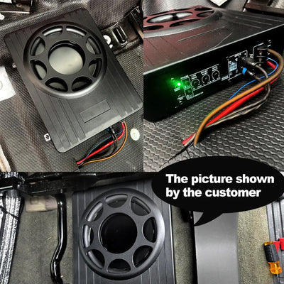 AWESAFE Car Subwoofer 10 Inch 800W Power, High/Low-Level Input, Car/Truck Slim Under Seat Audio Sub Built-in Amplifier Package AWESAFE