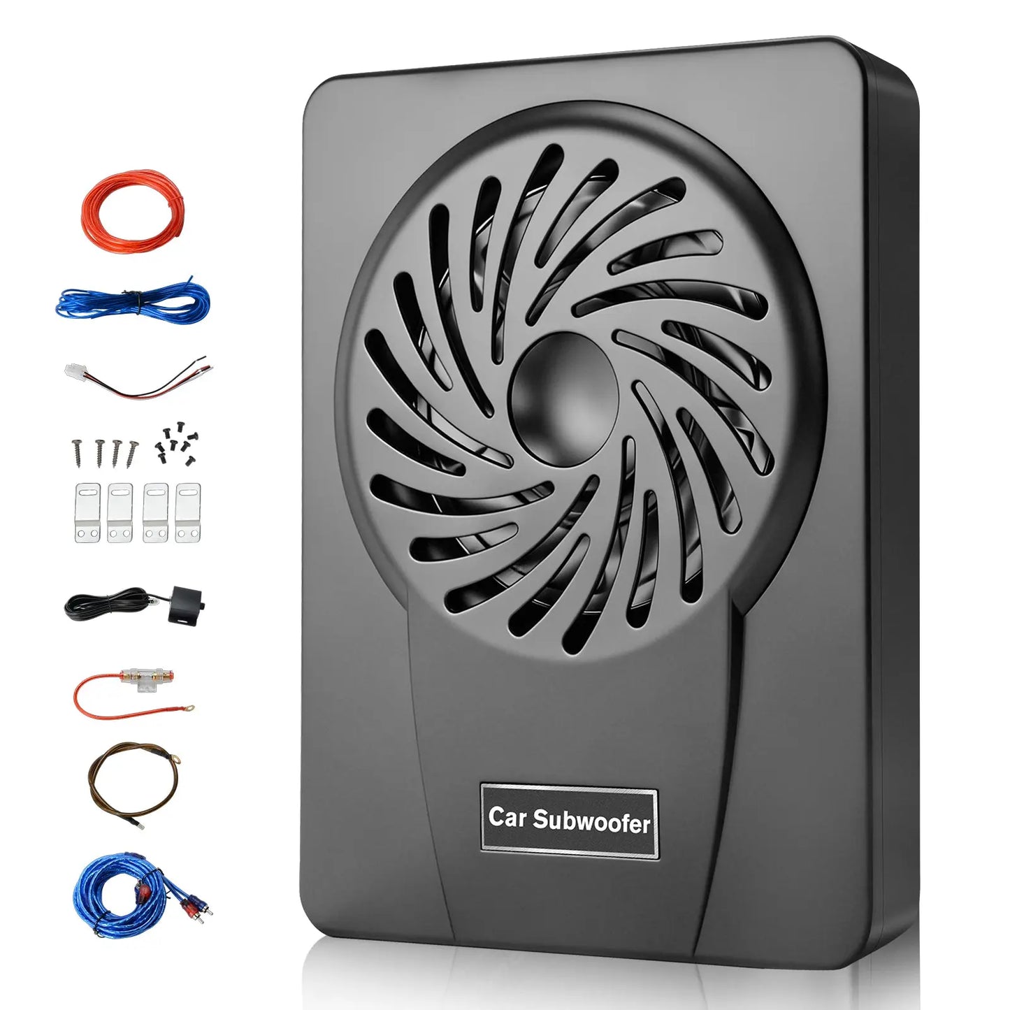 AWESAFE Car Subwoofer with 1200W Power,10 Inch Built-in AMP 360° Surrounding Sound AWESAFE