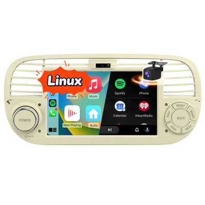AWESAFE Carpaly Android Auto Radio für FIAT 500 2007-2015 mit Linux System AWESAFE
