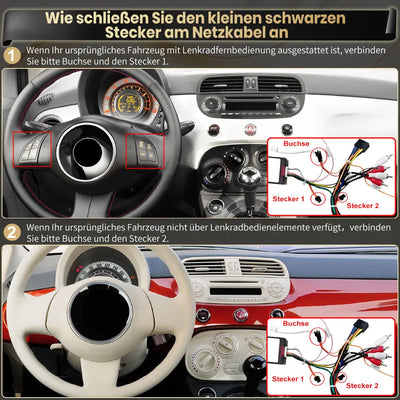 AWESAFE Carpaly Android Auto Radio für FIAT 500 2007-2015 mit Linux System AWESAFE