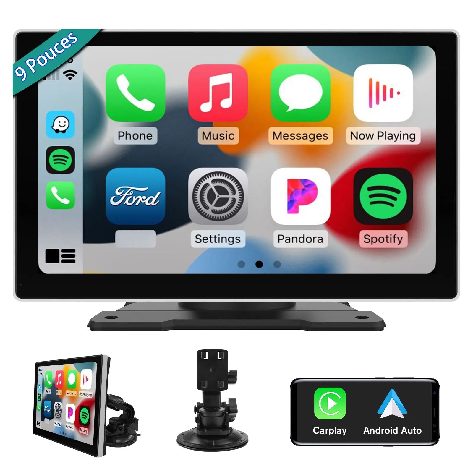 Autoradio 7" écran Tactile HD Avec CarPlay Sans Fil & Android Auto - Compatible IOS/Android, Bluetooth, GPS, Aide Au Stationnement (caméra En Option) - 2