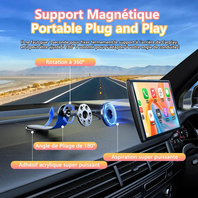 AWESAFE Carplay Autoradio avec 7 Pouces Ecranrotatifa 360°,Basculezlibrement entred'Ecranpaysage/EcranportraitCompatible avec CarPlay [Wireless] / Android Auto Bluetooth AM/FM RDS Radio Caméra de recul AWESAFE