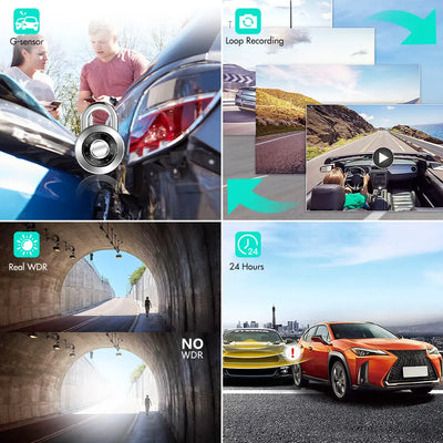 AWESAFE Dash Cam for Cars 1080P FHD Dash Camera,Car Front Camera for Android Radio, G-Sensor, WDR, Parking Monitor, Loop Recording, Motion Detection,WiFi AWESAFE