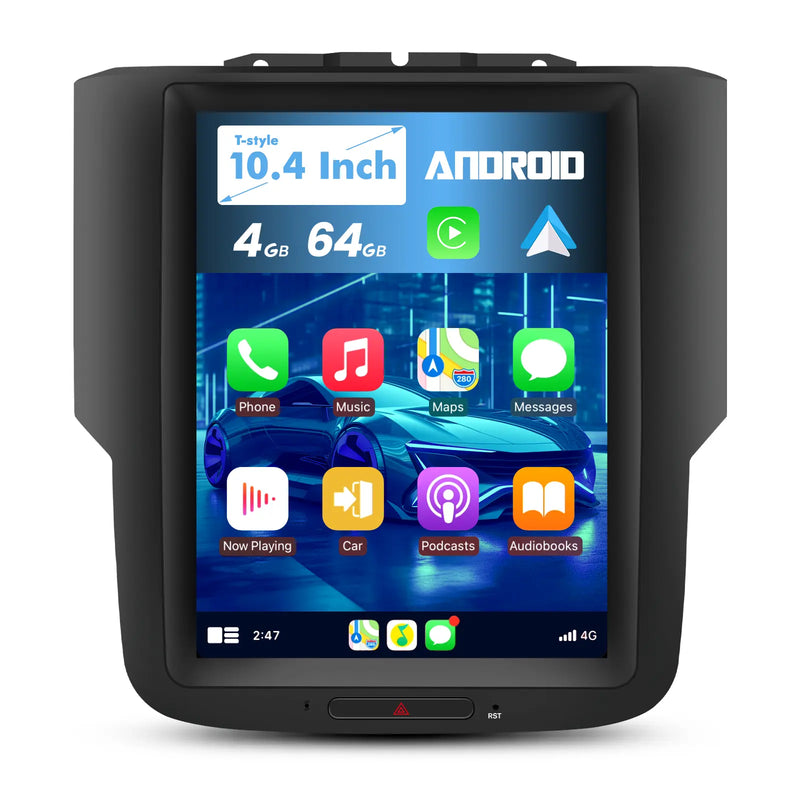 AWESAFE Dodge Ram (2013-2018) Android 15 10.4" Car Radio Wireless CarPlay · Android Auto Steering Wheel Control，Plug and play AWESAFE