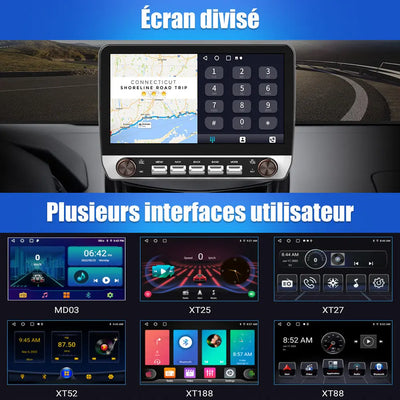 AWESAFE Double Bouton Autoradio Android 13 10,1 pouces tactile 2+64 Go pour Peugeot 207 2006-2015 avec Bluetooth GPS Android Auto et Carplay sans fil AWESAFE