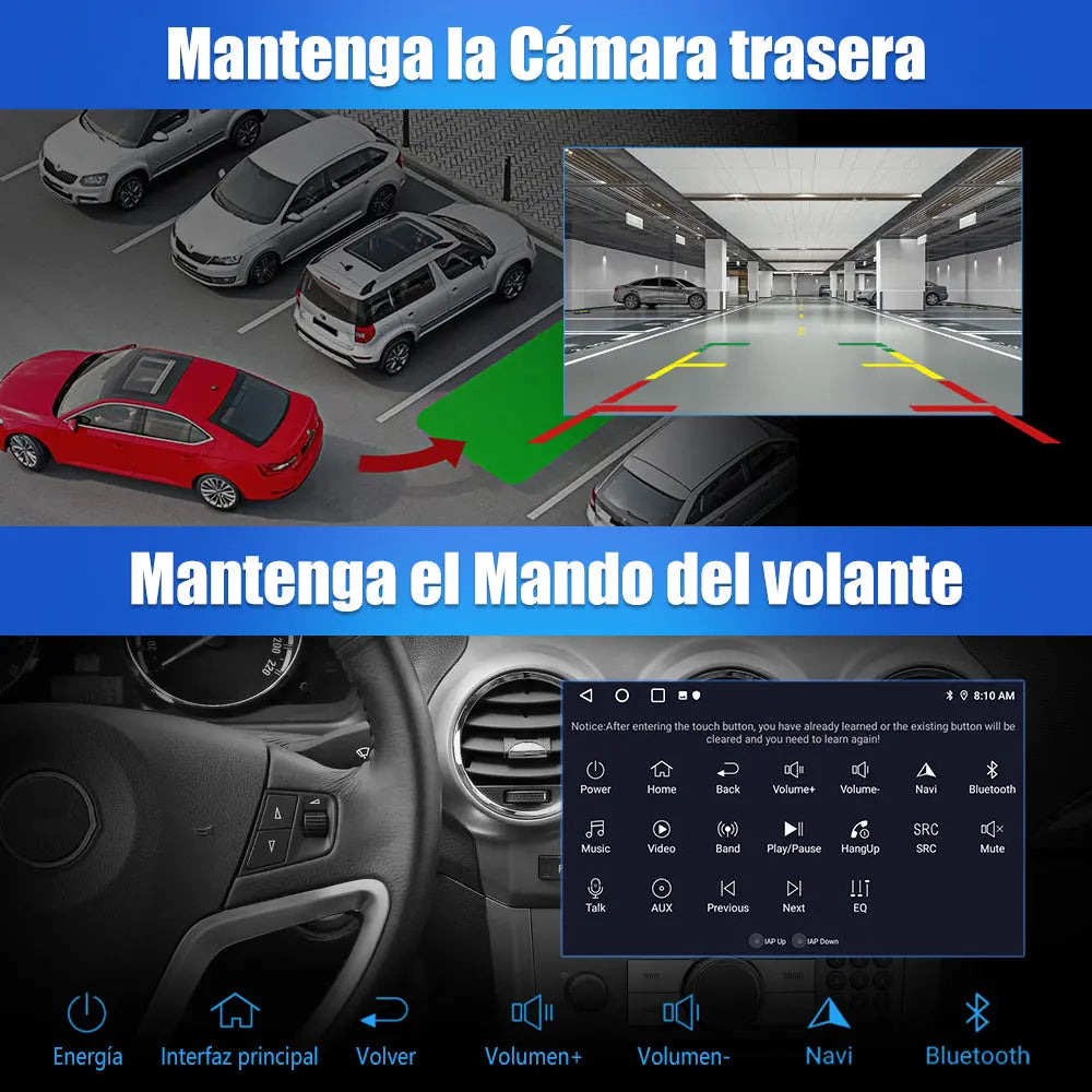 AWESAFE Estéreo Coche Android 13 para BMW 1 Serie E81 E82 E87 E88 9 Pulgadas 2GB+32GB GPS Navigation Bluetooth CarPlay Android Auto Asistencia Estacionamiento Controles al Volante AWESAFE