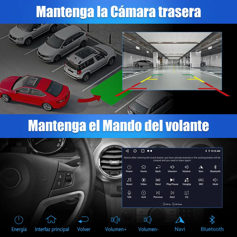 AWESAFE Estéreo Coche Android 13 para BMW 1 Serie E81 E82 E87 E88 9 Pulgadas 2GB+32GB GPS Navigation Bluetooth CarPlay Android Auto Asistencia Estacionamiento Controles al Volante AWESAFE