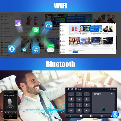 AWESAFE Estéreo Coche Android 13 para BMW 1 Serie E81 E82 E87 E88 9 Pulgadas 2GB+32GB GPS Navigation Bluetooth CarPlay Android Auto Asistencia Estacionamiento Controles al Volante AWESAFE