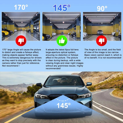 AWESAFE Front Blind Spot Camera for Ford F150 Escape Edge Explorer Focus Escape Lincoln, CVBS HD 145° Wide View Vehicle Front Bumper Cam with Radar Detection Gear Shift/High Beam Activated Parking Assistance,IP 69K AWESAFE