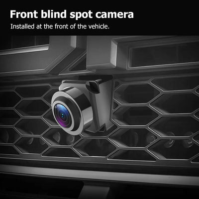 AWESAFE Front Blind Spot Camera for Ford F150 Escape Edge Explorer Focus Escape Lincoln, CVBS HD 145° Wide View Vehicle Front Bumper Cam with Radar Detection Gear Shift/High Beam Activated Parking Assistance,IP 69K AWESAFE