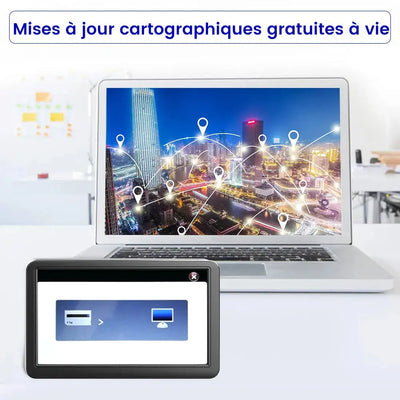 AWESAFE GPS 7 Pouces Bluetooth FM Guidage Vocal Multilingue Cartes 2D3D 2025 MAJ Gratuites pour Voitures Taxis Poids Lourds（副本） AWESAFE