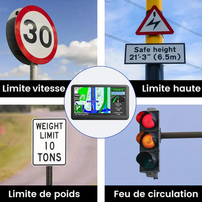 AWESAFE GPS 7 Pouces Bluetooth FM Guidage Vocal Multilingue Cartes 2D3D 2025 MAJ Gratuites pour Voitures Taxis Poids Lourds（副本） AWESAFE