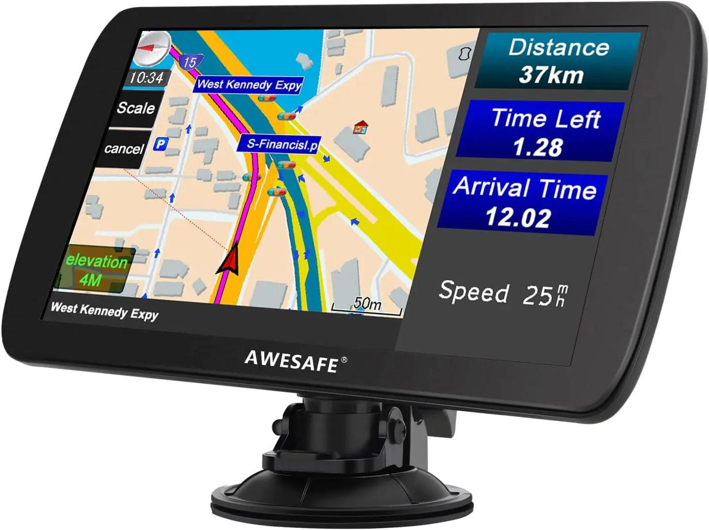 AWESAFE GPS Poids Lourds GPS Voiture 9 Pouce Écran Tactile 52 cartographie Nationale Mises à Jour gratuites Chaque année (9 Pouces + Carte + Bluetooth) AWESAFE SHOP