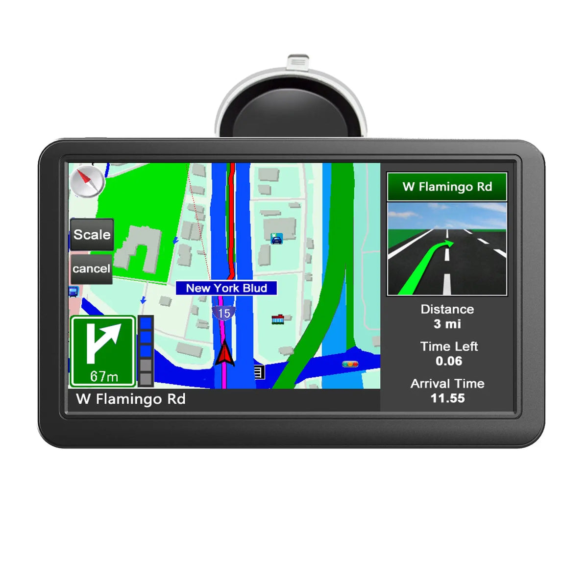 GPS Voiture 7 Pouces Pour Poids Lourds - Navigation Europe 2024 Avec Cartes Gratuites à Vie
