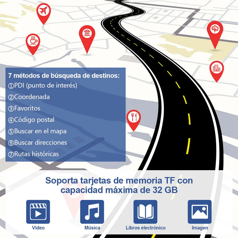 AWESAFE GPS para Coches con 7 Pulgadas Pantalla LCD con Bluetooth y Cámara Trasera, Navegador GPS para Camión con Actualizaciones de Mapas para Toda la Vida AWESAFE