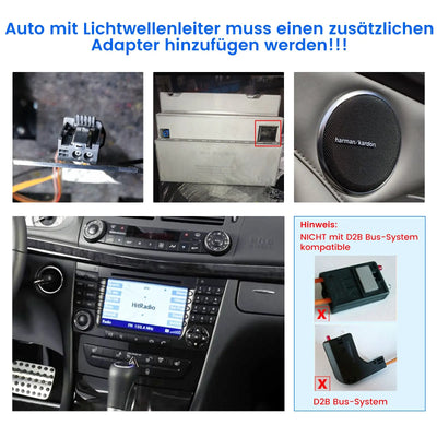 AWESAFE Glasfaser Decoder Box für Mercedes Benz Autoradio für E Klasse W211 CLS W219 AWESAFE