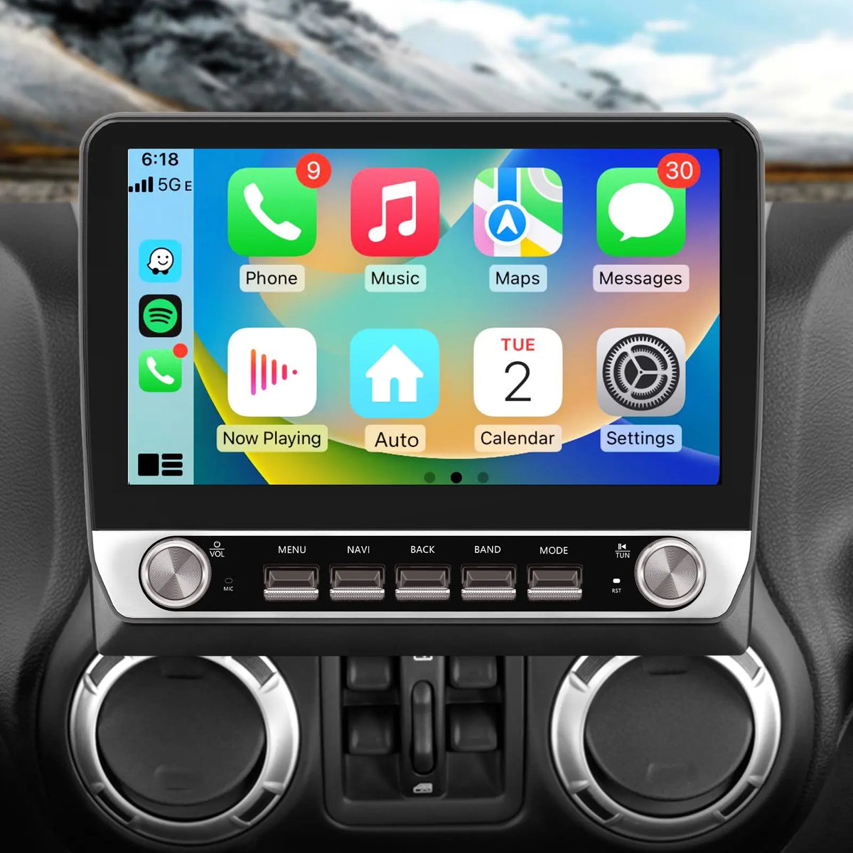 AWESAFE Jeep Wrangl (2005-2018) GPS Navigator for Car & Truck · Bluetooth AWESAFE