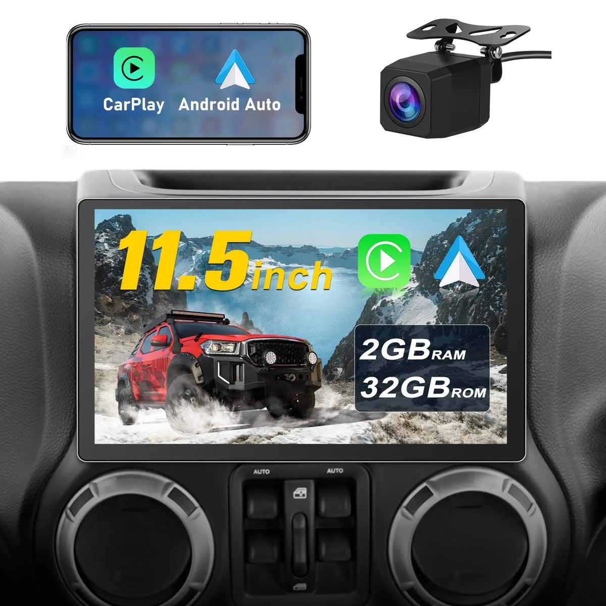 AWESAFE Jeep Wrangler (2007-2018) Android 15 Car Radio · Wireless CarPlay · Android Auto AWESAFE