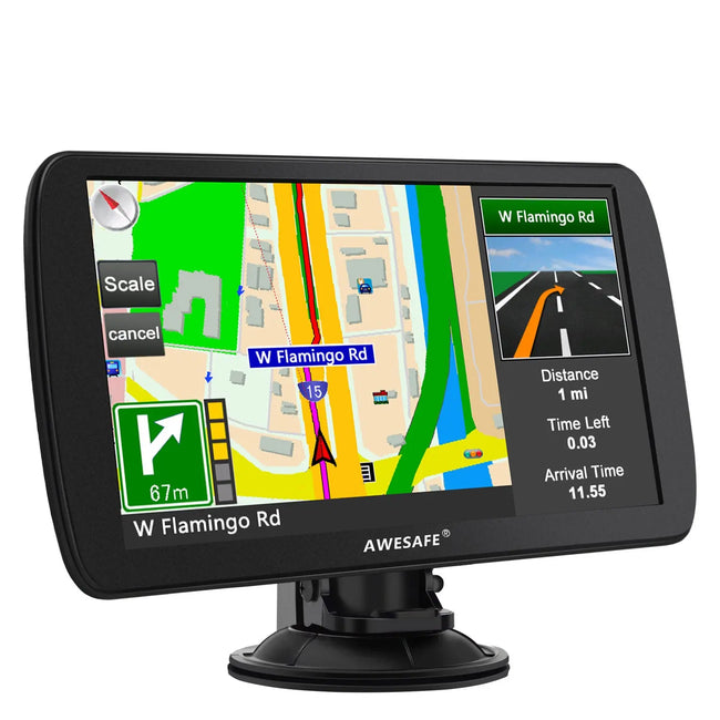 AWESAFE LKW Navigationsgerät mit 9 Zoll Touchscreen, GPS Navi 2023 Navigationssystem untertützt lebenslang Kartenupdate AWESAFE