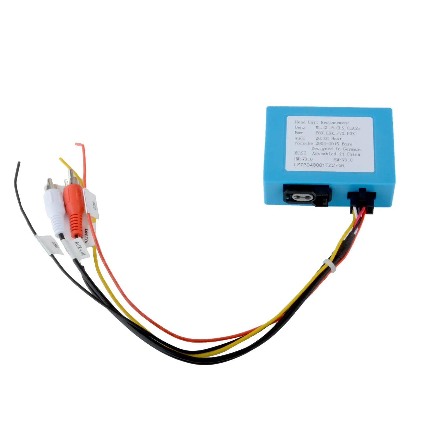 AWESAFE Lichtwellenleiter-Decoder Box für Porsche Cayenne und für Mercedes Benz ML/GL/R-Klass Serie Autoradios AWESAFE