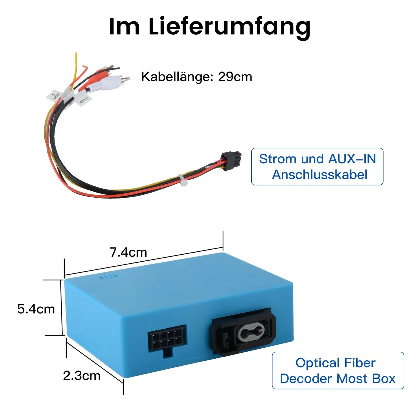 AWESAFE Lichtwellenleiter-Decoder Box für Porsche Cayenne und für Mercedes Benz ML/GL/R-Klass Serie Autoradios AWESAFE