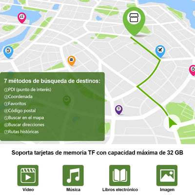 AWESAFE Navegador GPS para Coches con Visera y Bluetooth de 7 Pulgadas, con Mapas Últimos y Actualizaciones de por Vida AWESAFE
