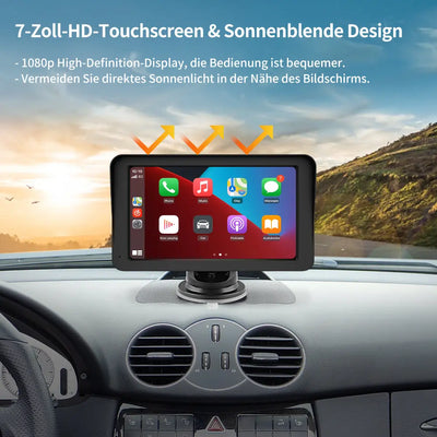 AWESAFE Navigationsgeräte für Auto mit CarPlay und Android Auto, Mirrorlink, Bluetooth, Navi für LKW PKW KFZ, 7 Zoll Touchscreen GPS Navigation AWESAFE SHOP