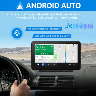 AWESAFE Navigationsgeräte mit CarPlay und Android Auto, Bluetooth, Mirrorlink, 7 Zoll Touchscreen, GPS Navigation für Auto LKW PKW KFZ AWESAFE