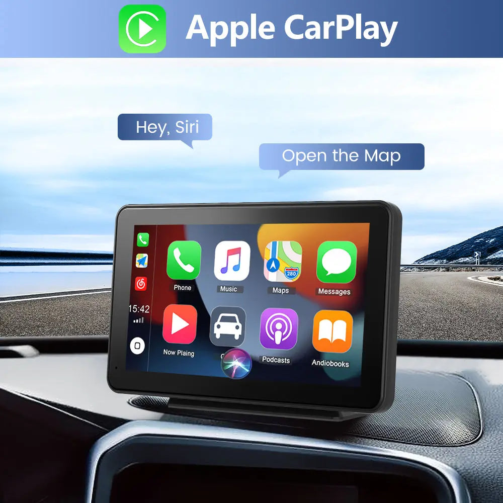 AWESAFE Portable Car Stereo Receiver Apple Carplay Android Auto 7 Inch Full HD Touch Screen AWESAFE