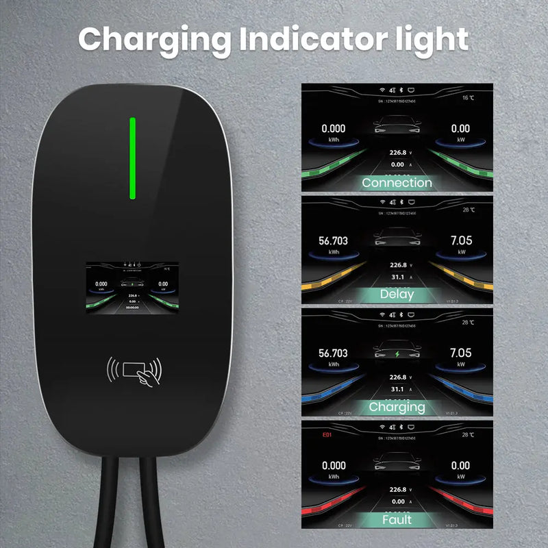 AWESAFE Portable Level 2 EV Charger (240V, 48A) with 26ft Charging Cable for SAE-J1772 Electric Vehicles AWESAFE