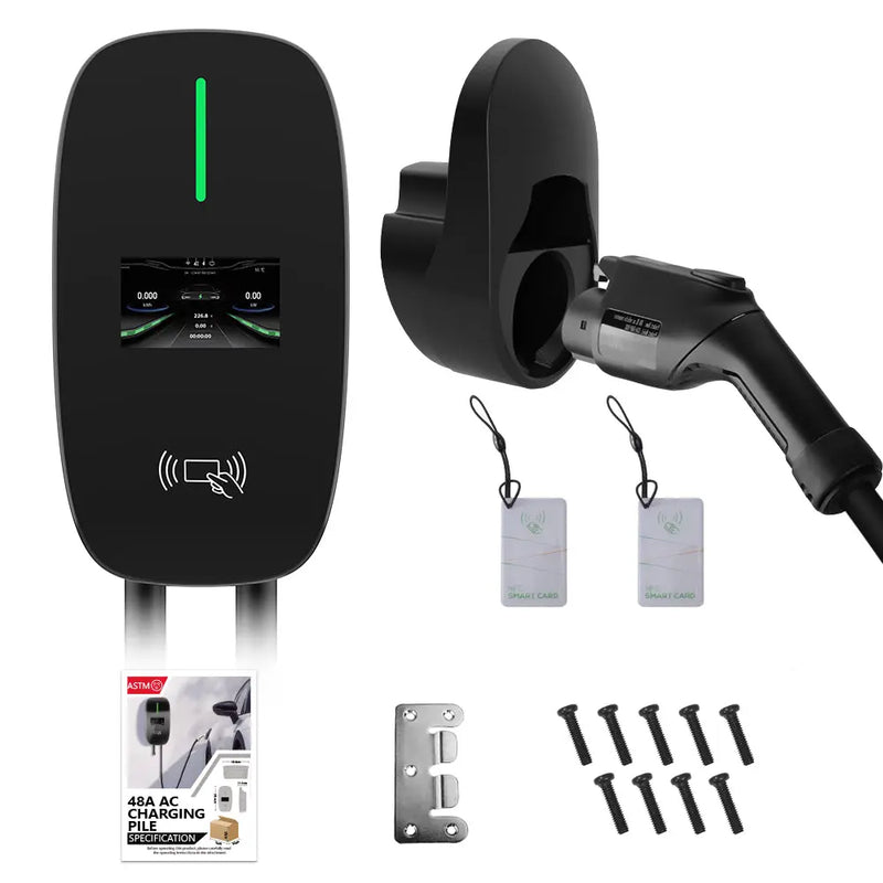 AWESAFE Portable Level 2 EV Charger (240V, 48A) with 26ft Charging Cable for SAE-J1772 Electric Vehicles AWESAFE