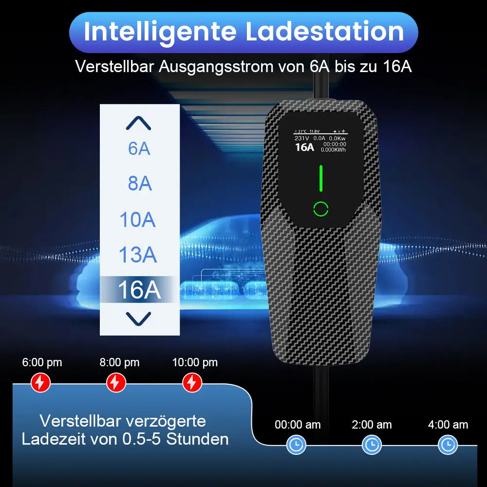 AWESAFE PortableTyp 2 Universal EV Ladegerät3.6kW EV Mobile Wallbox AWESAFE