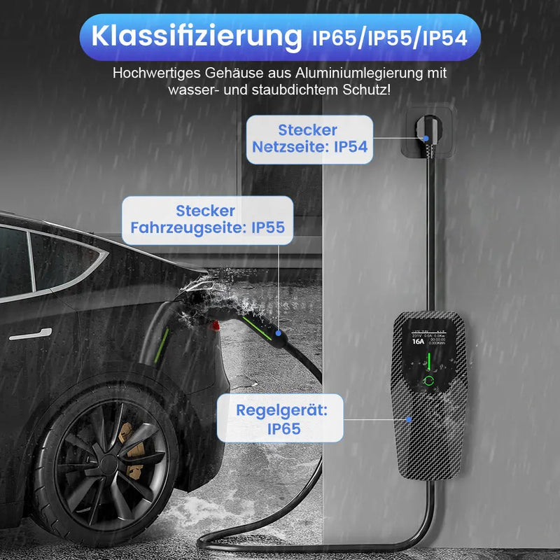 AWESAFE PortableTyp 2 Universal EV Ladegerät3.6kW EV Mobile Wallbox AWESAFE