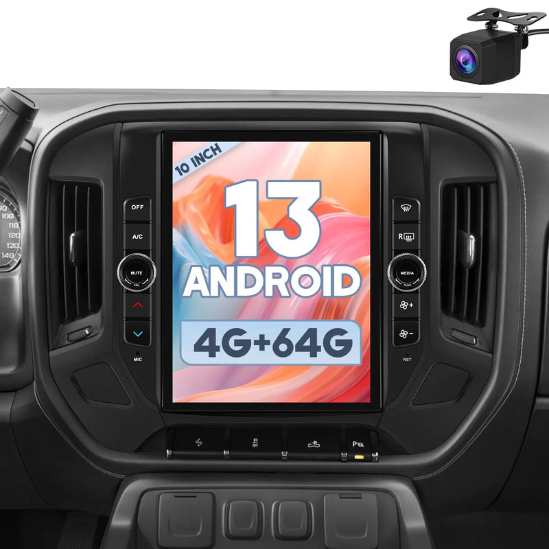 AWESAFE Qualcomm 8-Core 4GB RAM + 64GB ROMCar Radio Stereo for Chevy Silverado GMC Sierra 2014 2015 2016 2017 2018,12.1 inch Touch Screen with CarPlay & Android Auto AWESAFE